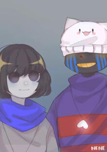 Eternalfall-Undertale ErrorCore/Frans(Error!Sans x Core!Frisk) AU. Art by Nene♥